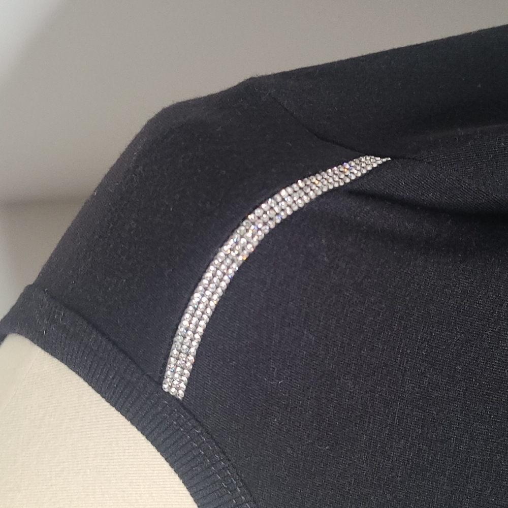 Torrid black studded rhinestone sweater soft luxurious beautiful dressy elegant - Picture 7 of 13